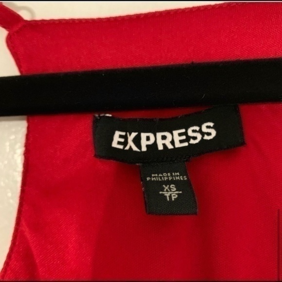 Express Red Cut-Out Elastic Waist Maxi Dress XS - Picture 6 of 8